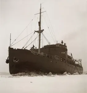 Winter at sea in the 1940s
