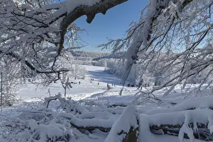Winter sports on the Rossberg, Swabian Alb