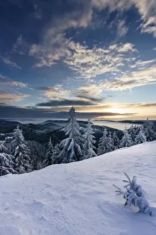 Wintery morning atmosphere on the Hornisgrinde