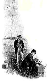 Wireless telegraphy, telegraphing by means of kites