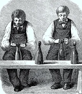 The Wiring of Champagne Bottles in France in 1885