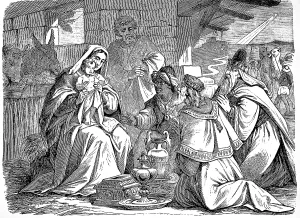 The wise men from the East, Mary and Joseph