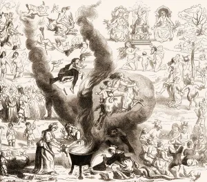 A Witches Sabbath in Middle Ages