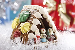 Witch's house, gingerbread house in festive atmosphere