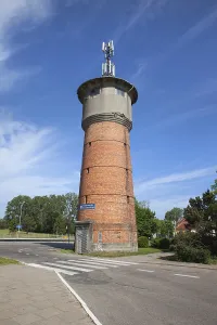 Wladyslawowo town in Poland, old railway Water Tower