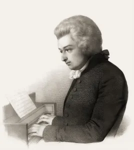 Wolfgang Amadeus Mozart, 1756 - 1791, composer of classical music, First Viennese School, digitally edited