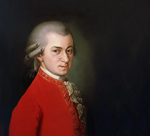 Wolfgang Amadeus Mozart, 1756 - 1791, composer of classical music, First Viennese School, digitally edited