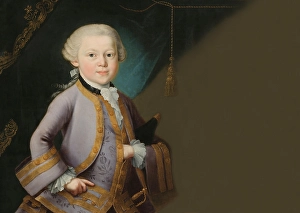 Wolfgang Amadeus Mozart at the age of 6, 1756 - 1791, composer of classical music, First Viennese School, digitally edited