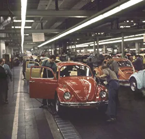 Wolfsburg. VW plant ca. 1972-75. Production