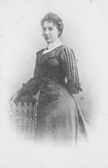 Woman in a dark Sunday dress, Germany