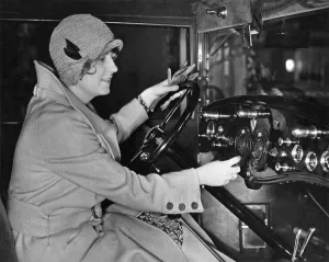 Woman driving a car, 1920s, Germany, Europe