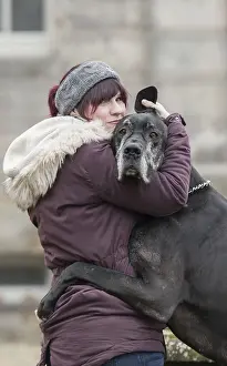 Woman and Great Dane