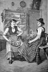 Two woman at work in the kitchen