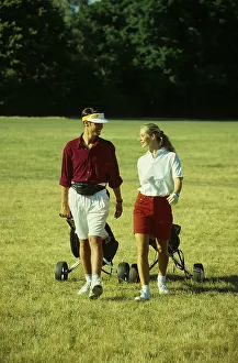 Women golfers on the golf course