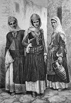 Women of Megara, Greece, historical illustration