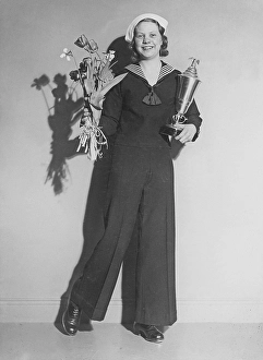 Women in mens clothes. Sixteen year old dancer Sonja Sundgren wins the swedish championships in tap dance