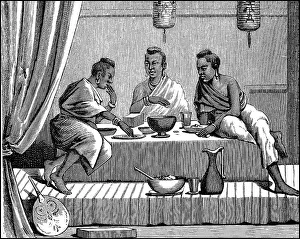 Women, Siamese women sharing a meal