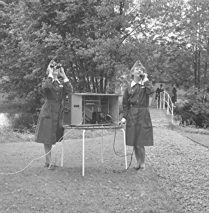 Women part of the Swedish home guard practising 1962