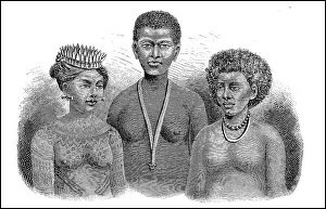 Women, types from the South Seas