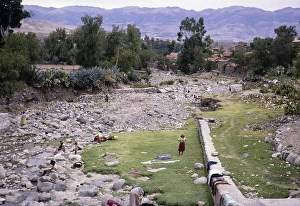 Women washing clothes by the river, Ayacucho, Peru, South America 1962, South America