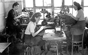 Women working on sewing machines