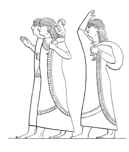 Women's costumes in Assyrian times
