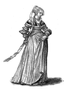 Women's traditional costume from Basel in the early 16th century