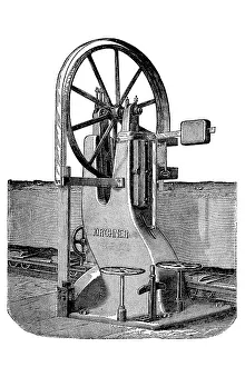 Wood industry, band saw by E. Kirchner & Co
