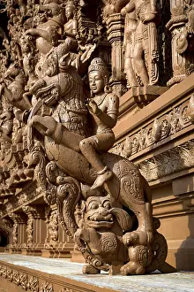 Woodcarvings at the Temple, Sanctuary of Truth Temple