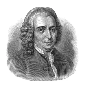 Woodcut, Carl von Linne, portrait