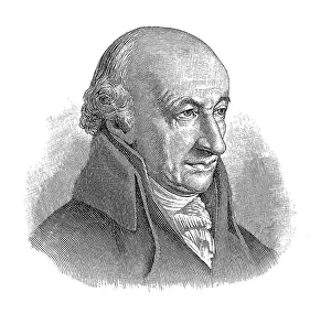 Woodcut, Christoph Martin Wieland, portrait