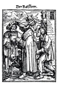Woodcut, The Councillor, Hans Holbein the Younger