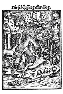 Woodcut, Creation of all Things