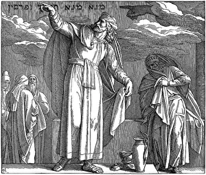 Woodcut, Daniel and Balthazar, Book of Daniel