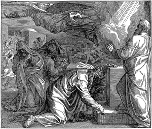 Woodcut, David's Population Census