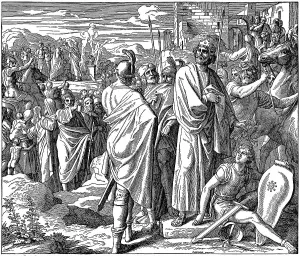 Woodcut, The division of the empire