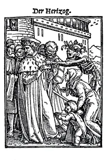 Woodcut, The Duke, Hans Holbein the Younger