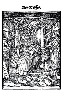Woodcut, The Emperor, Hans Holbein the Younger