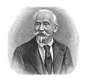 Woodcut, Ferdinand Gustav Kuehne, portrait