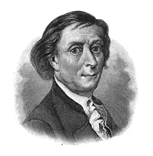 Woodcut, Franz Carl Achard, portrait