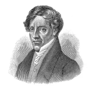Woodcut, Franz Grillparzer, portrait