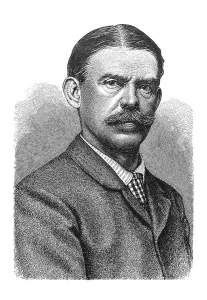 Woodcut, Georg August Schweinfurth, portrait