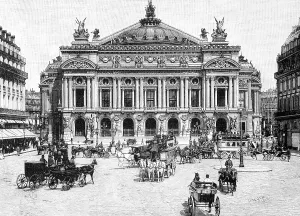 Woodcut The Grand Opera in Paris