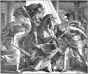 Woodcut, Heliodorus, First Book of the Maccabee