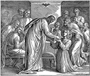 Woodcut, The Investiture of the Eucharist