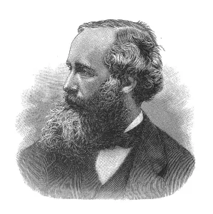 Woodcut, James Clerk Maxwell, portrait