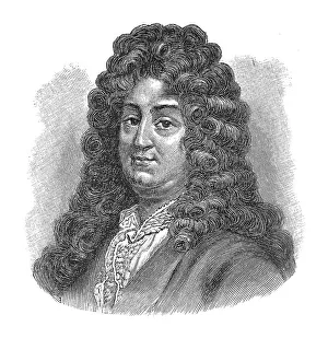 Woodcut, Jean Racine, portrait