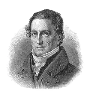 Woodcut, Johann Friedrich Herbart, portrait