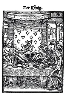 Woodcut, The King, Hans Holbein the Younger