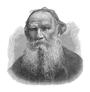 Woodcut, Lew Nikolajewitsch Graf Tolstoi